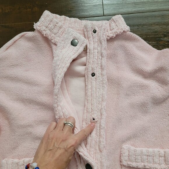 Free People We The Free Cute In This Cardi Womens S Soft Pink Boho Indie Grunge - Picture 4 of 7